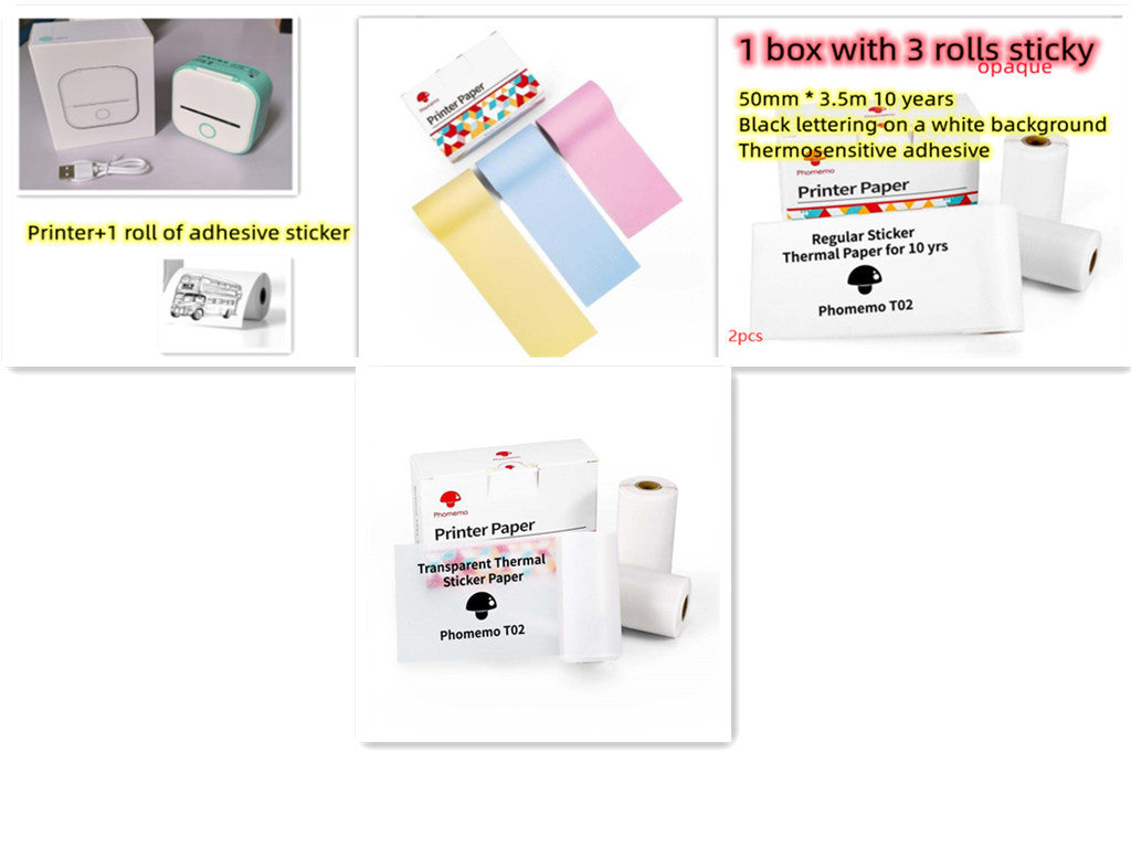 Portable Mini Thermal Label Printer Home Photo Printer Bluetooth Mini Label Printer